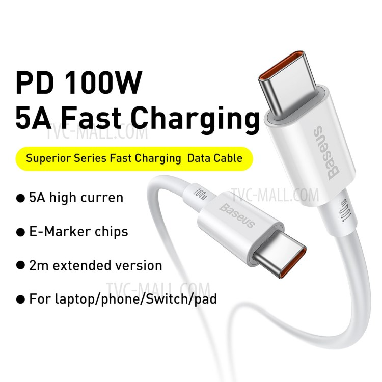 Baseus Superior Fast Charge Data Cable Type-C to Type-C 100W