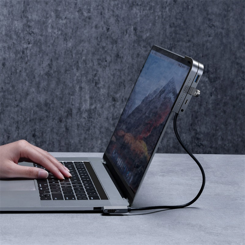 Baseus Bend Angle No.7 Multifunctional Type-C HUB Converter(Upgrade) Space Gray