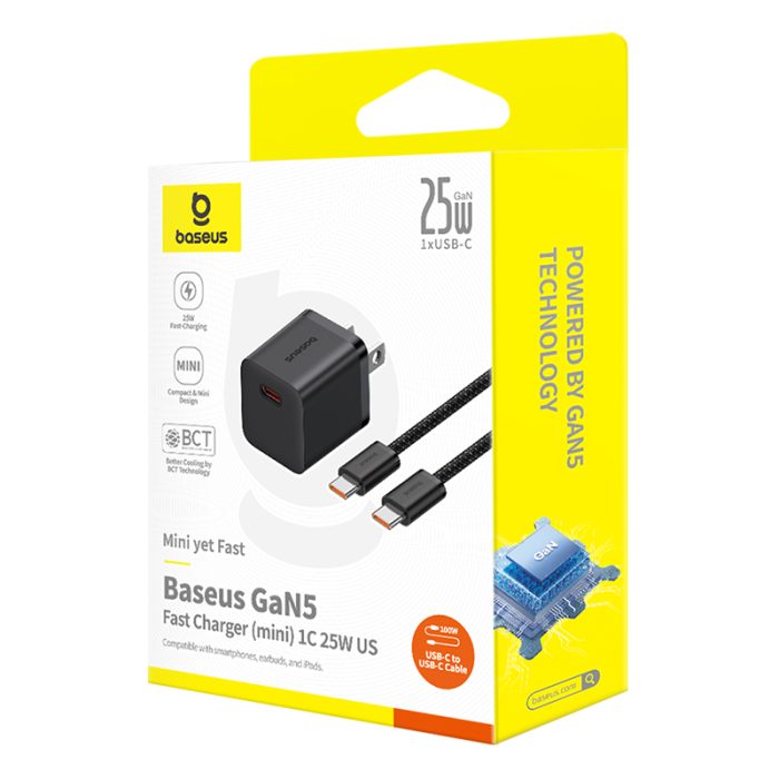 Baseus GaN5 Fast Charger mini 1C 25W US
