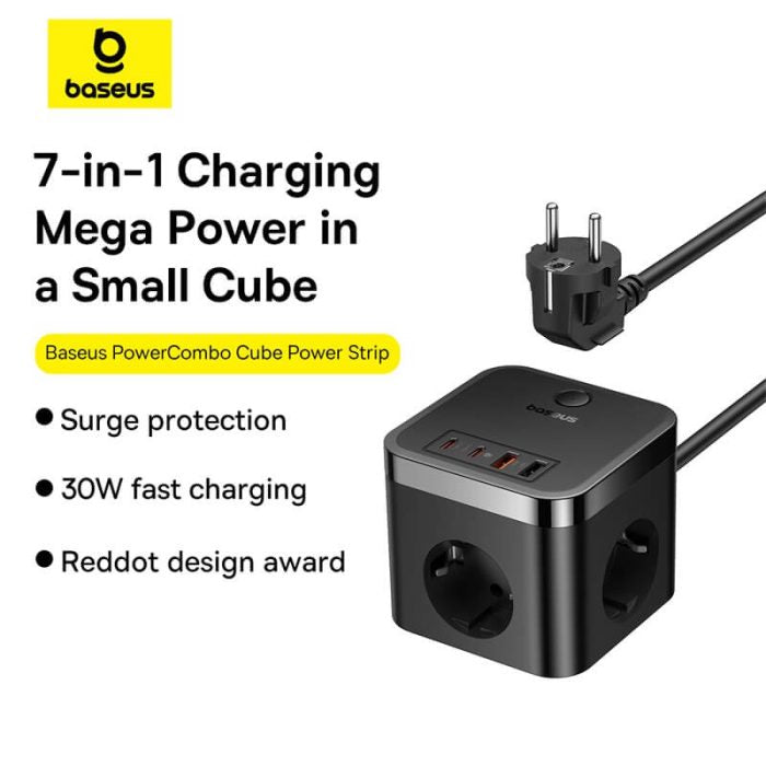 Baseus Powercombo Cube Powerstrip 3AC+2U+2C 30W
