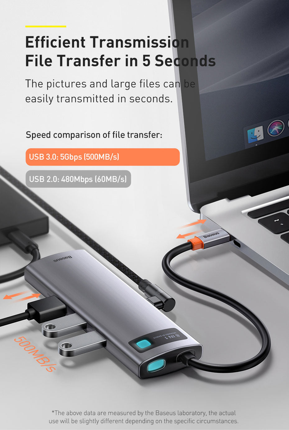 Baseus Hub 8 in 1 Type-C Metal Gleam Series