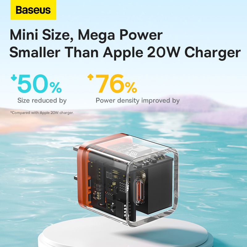 Baseus GaN5 Fast Charger Mini 1C 20W CN Amber Orange