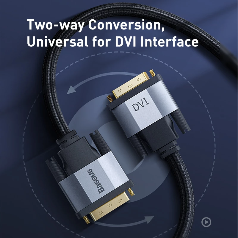Baseus Enjoyment Series DVI Male To DVI Male Adapter Cable