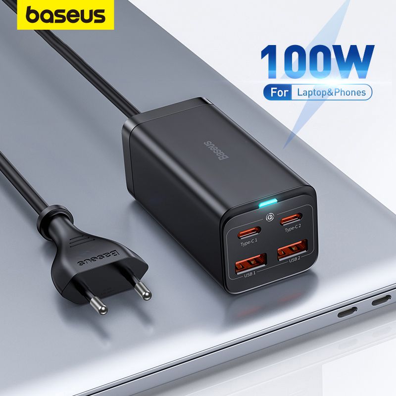 Baseus GaN3 Pro 100W Desktop Fast Charger Dual USB+Dual Type C CN