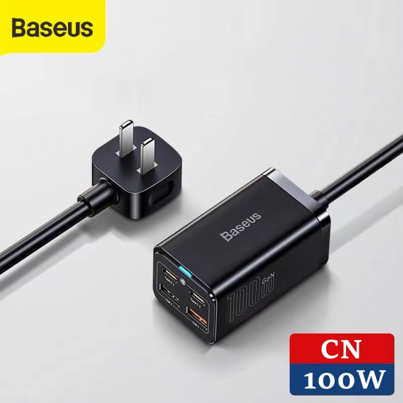 Baseus GaN3 Pro 100W Desktop Fast Charger Dual USB+Dual Type C CN