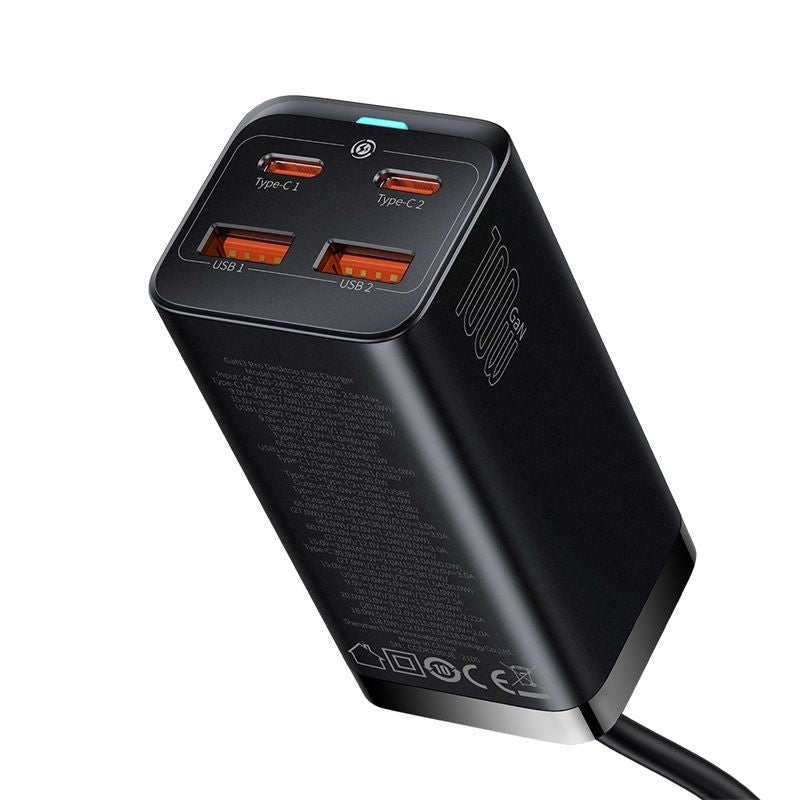 Baseus GaN3 Pro 100W Desktop Fast Charger Dual USB+Dual Type C CN