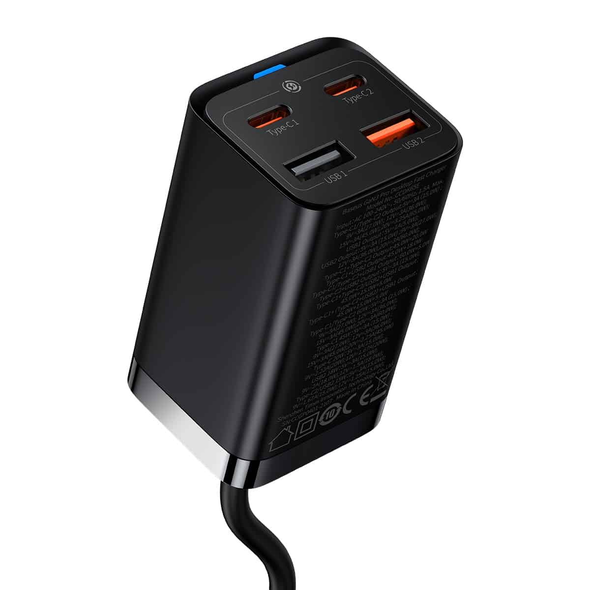 Baseus GaN3 Pro Desktop Fast Charger Dual Type C + Dual USB 65W CN
