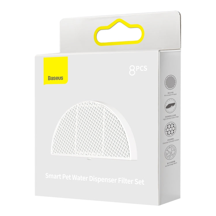 Baseus Smart Pet Water Dispenser Filter Set (8 Pieces) White