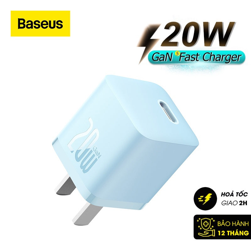 Baseus GaN5 Fast Charger Type C 20W CN Mini Sierra Blue