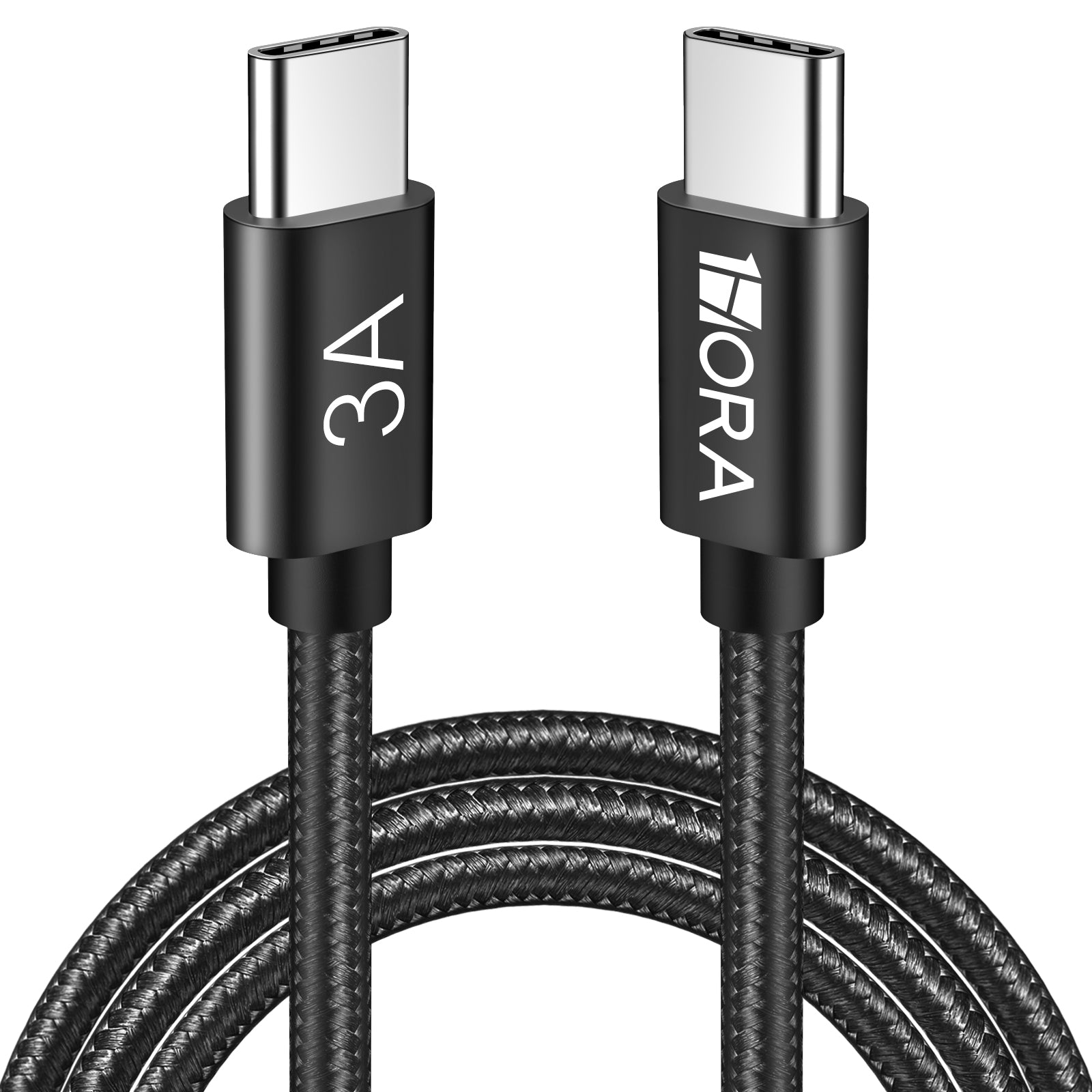 1HORA V8 Series 3A High Density Braided Data Cable TYPE C TO C
