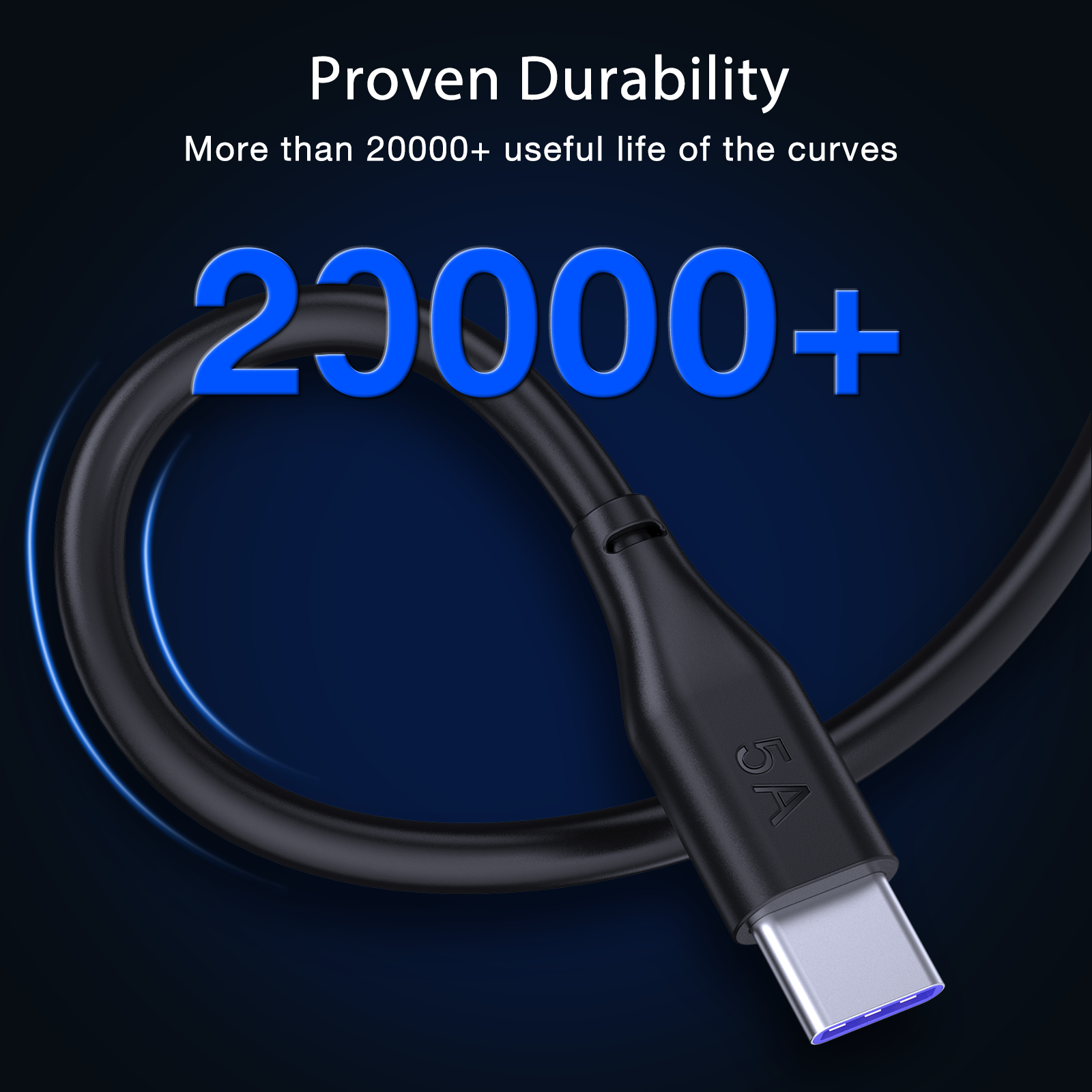 1HORA V8 Series 5A High Density PVC Data Cable USB TO C 2m black (CAB269N)