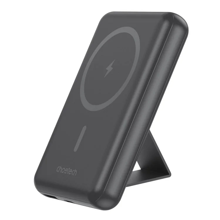 B662 Choetech 5000mAh magnetic wireless Power Bank For iPhone 12/13/14/15 Series white and black