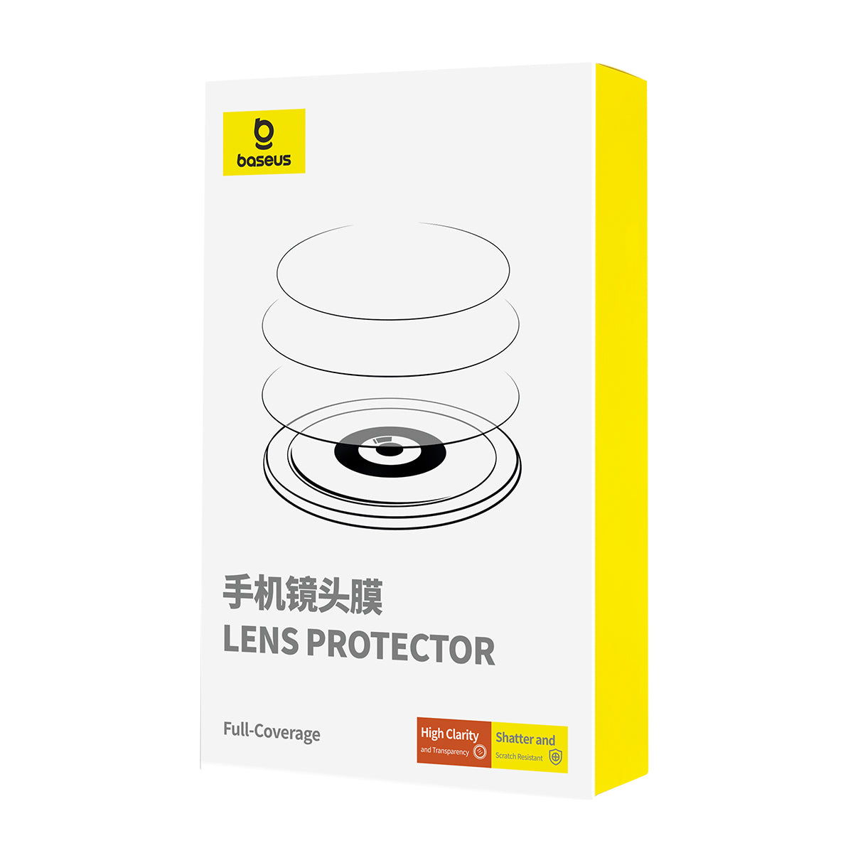 Baseus iPhone 15 Pro/15 Pro Max Corning Series HD Camera Lens Protector, Clear (Pack of 1 with cleaning kit)