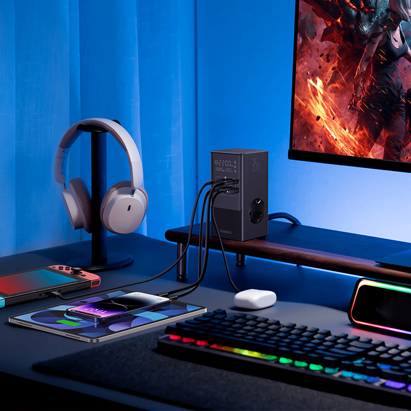 Baseus PowerCombo Tower Digital PowerStrip 3AC+2U+2C 35W