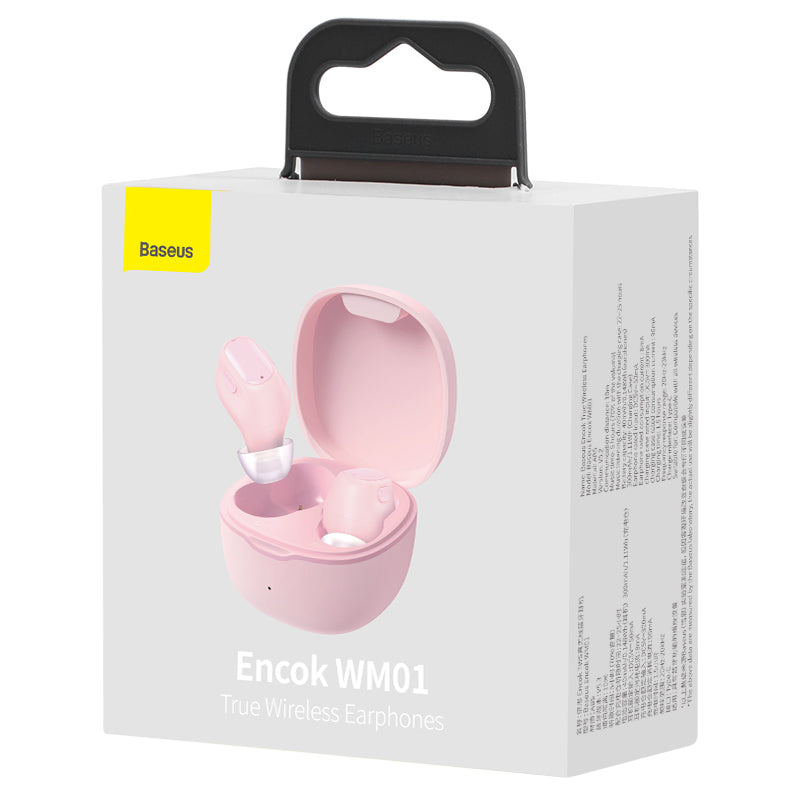 Baseus Encok True Wireless WM01 Bluetooth Earphones Pink