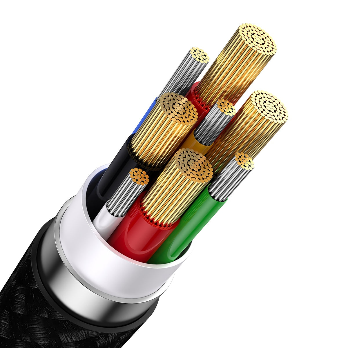 Baseus Flash Series Ⅱ Two for three Charging Cable U+C to M+L+C 100W Black
