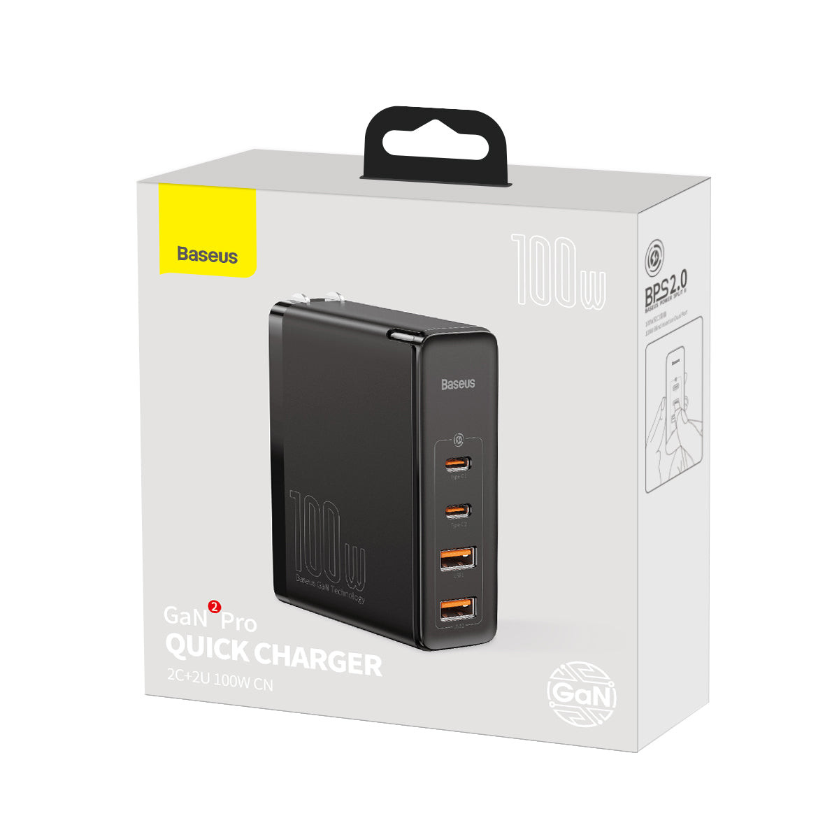 Baseus GaN2 Pro Quick Charger 2C+2U 100W CN Black