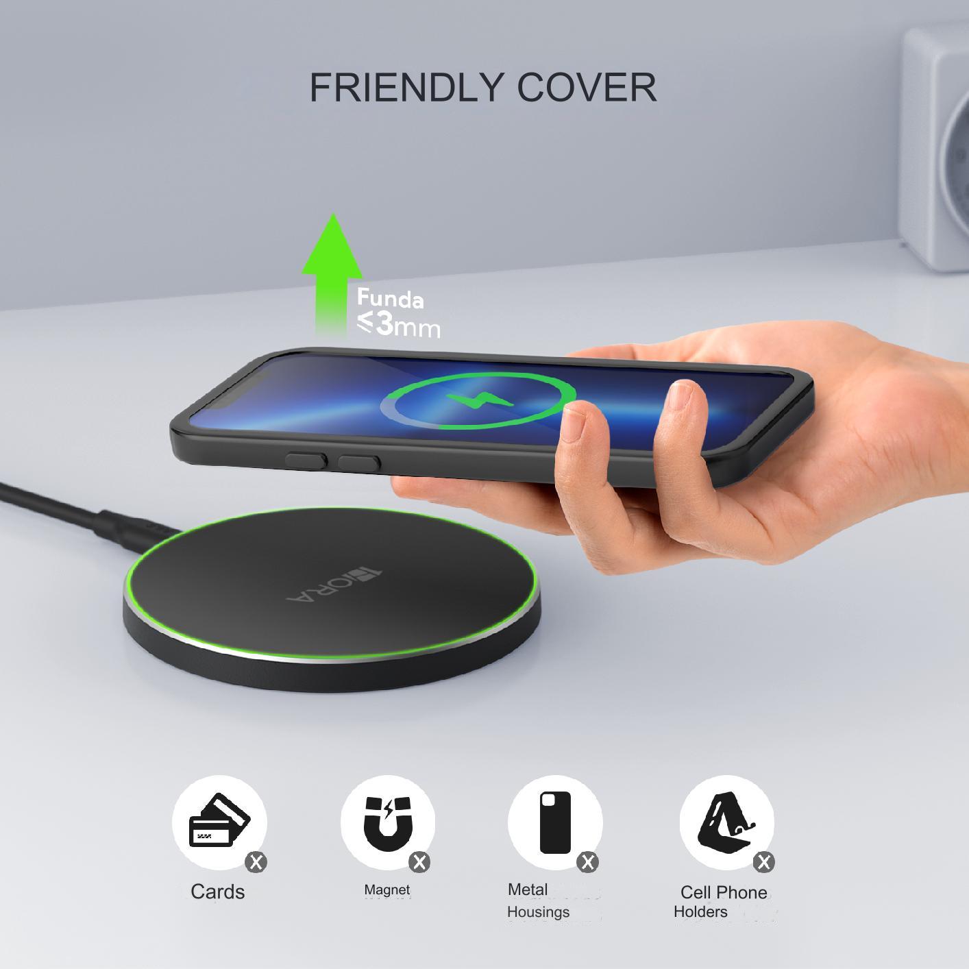 1Hora Simple Wireless Charger Black (GAR151)