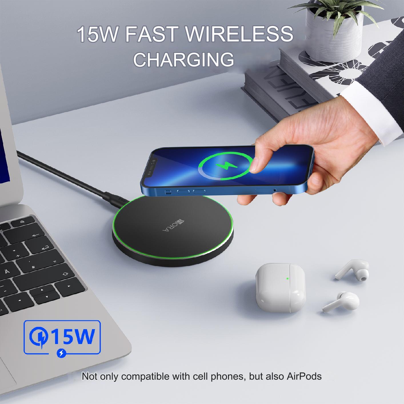 1Hora Simple Wireless Charger Black (GAR151)