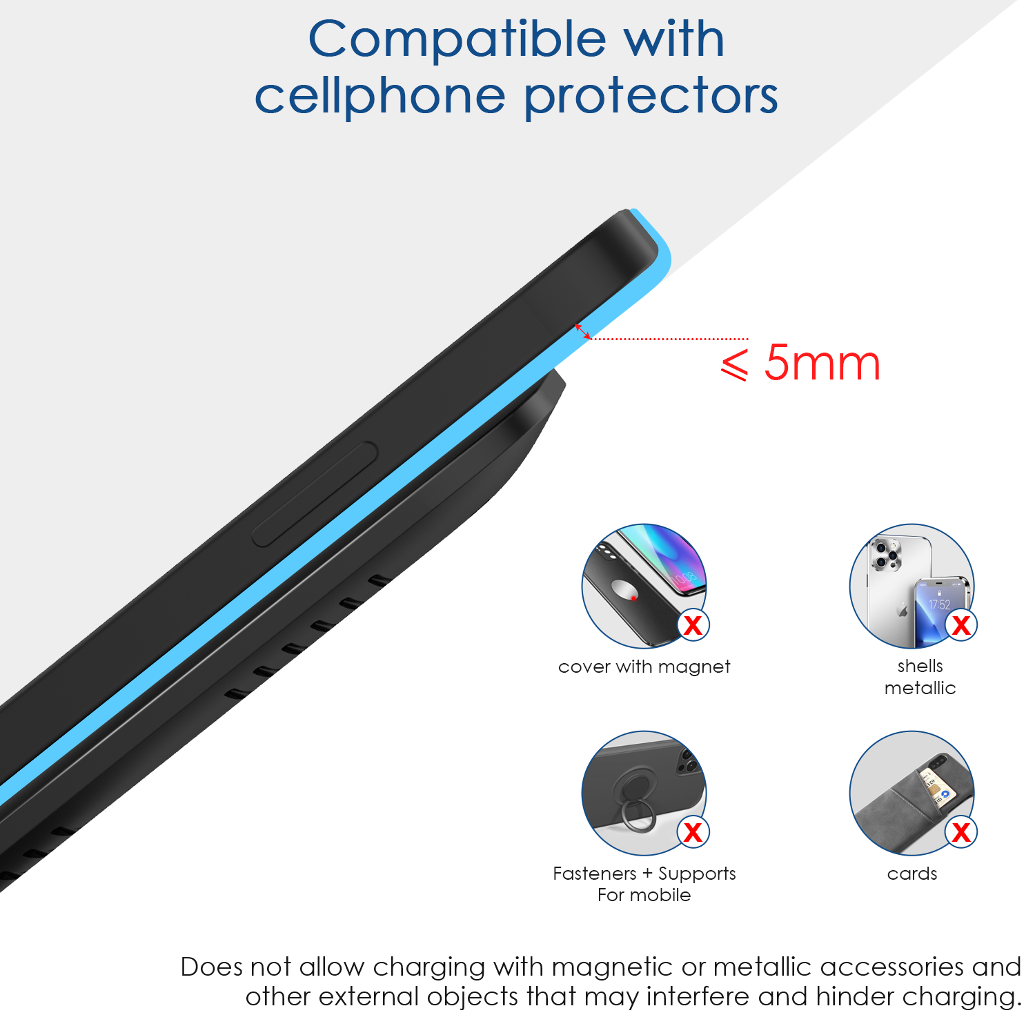 1HORA Stand Dual core Wireless Charger Black (GAR157)