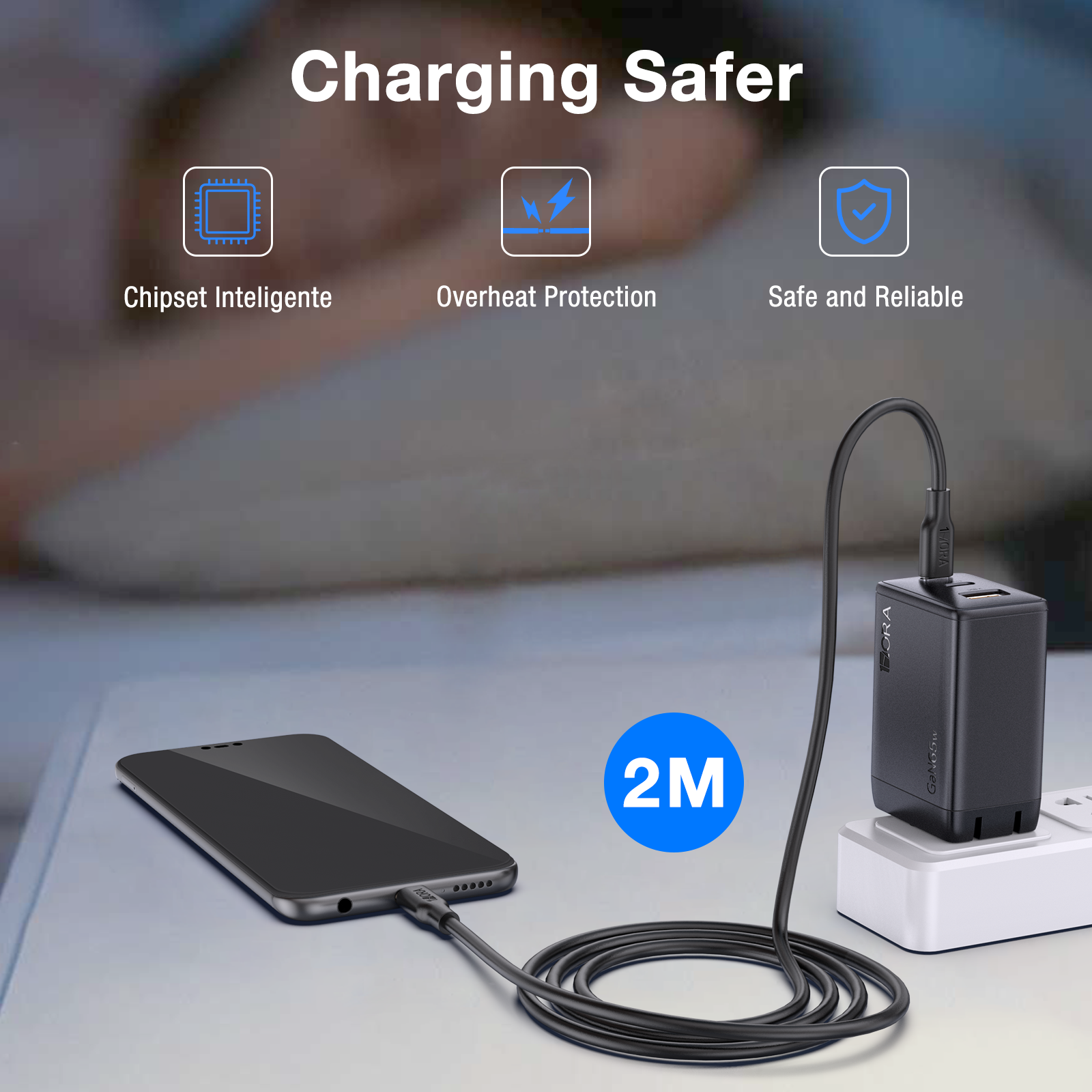1HORA Fast Charger 1C Charger 65W 2M C TO C CABLE SET (GAR322N-EU)