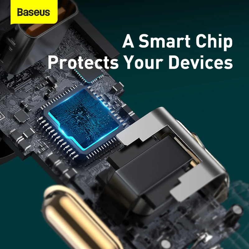 Baseus Share Together Fast Car Charger Cigarette Lighter Expansion Port U+C 120W