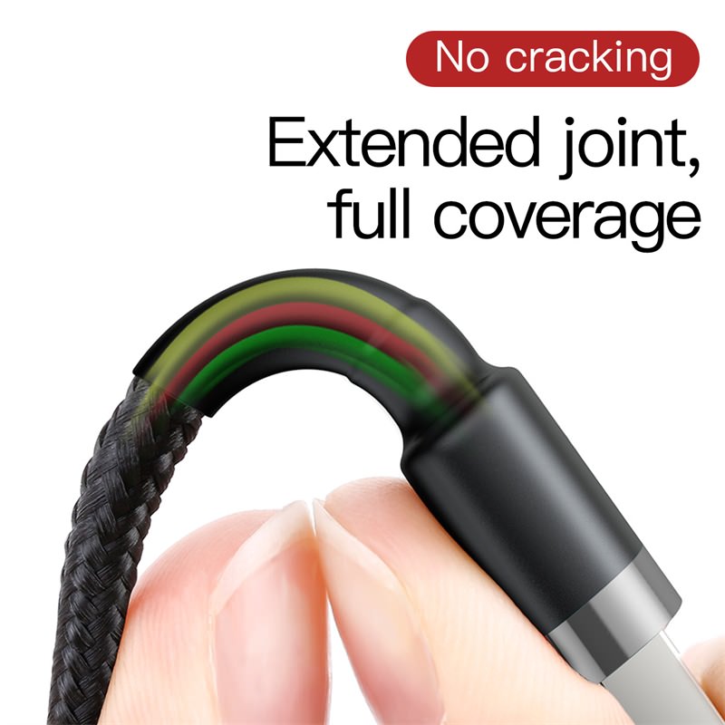 Baseus Cafule Cable USB For iPhone 2.4A 1m Gold + Black