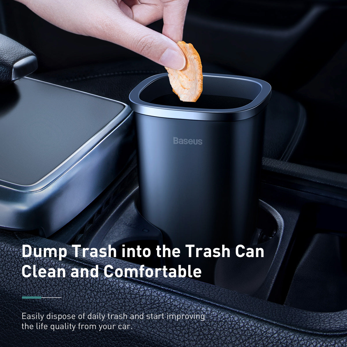 Baseus Car Trash Bin Auto Organizer Car Trash Can Storage Bag Rubbish Garbage Box Dust Case Holder Waste Bag