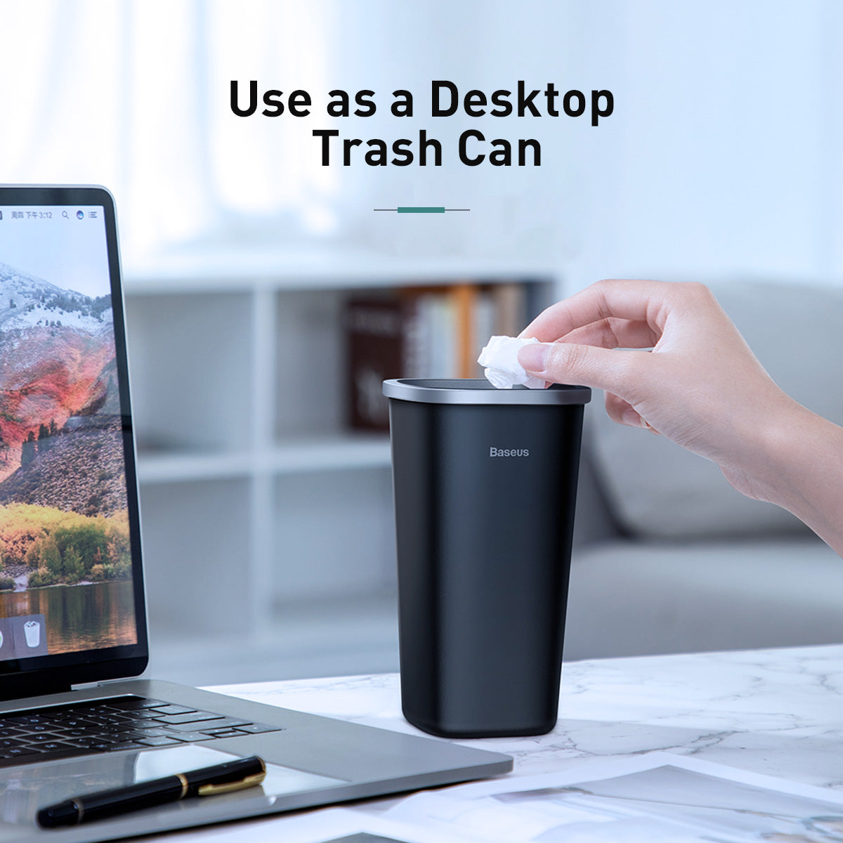 Baseus Car Trash Bin Auto Organizer Car Trash Can Storage Bag Rubbish Garbage Box Dust Case Holder Waste Bag