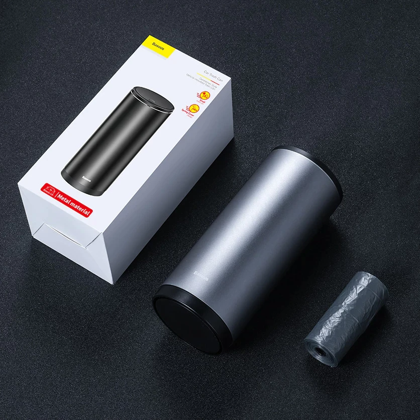 Baseus Gentleman Style Vehicle-mounted Trash Can Dark gray