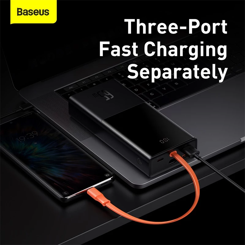 Baseus Elf Type-C 65W Three-Ports 20000mAh Power Bank