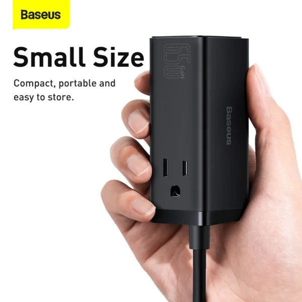 Baseus GaN3 Pro Desktop Powerstrip AC+2U+2C 65W CN Fast Charging Type-C 100W Cable