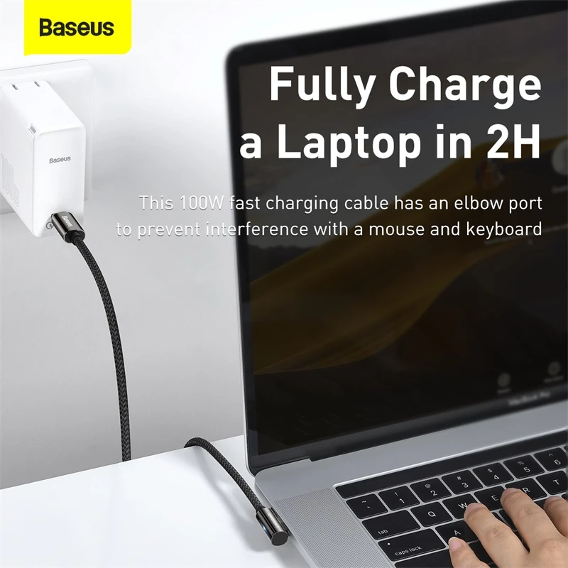 Baseus Legend Elbow Fast Charging Data Cable Type-C to Type-C 100W