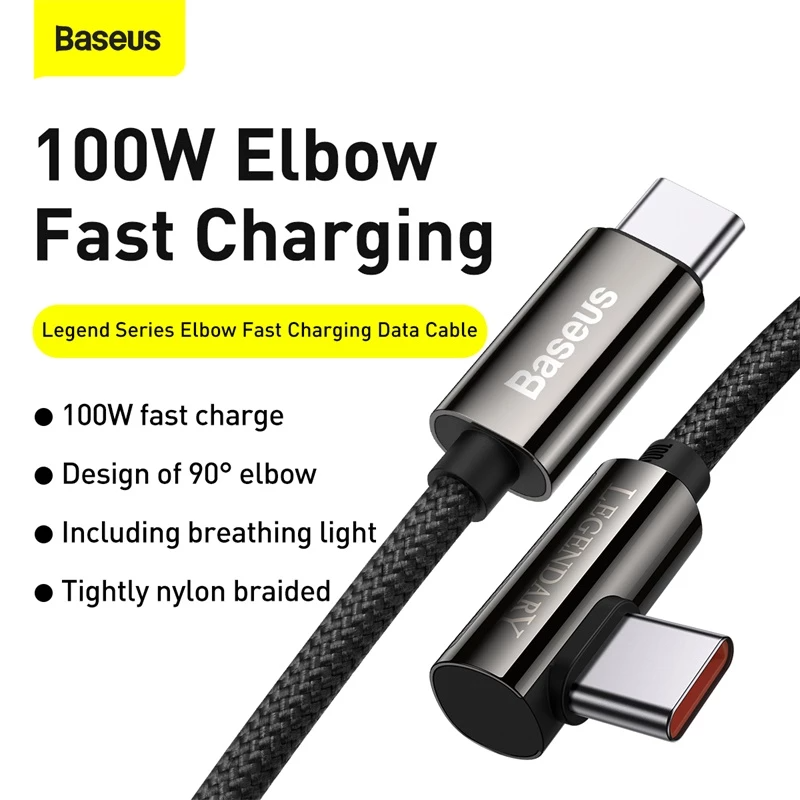 Baseus Legend Elbow Fast Charging Data Cable Type-C to Type-C 100W