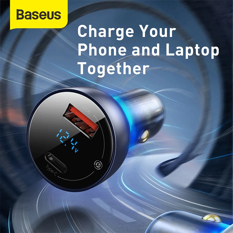 Baseus Particular 65W Digital Display QC+PPS Dual Quick Fast Car Charger