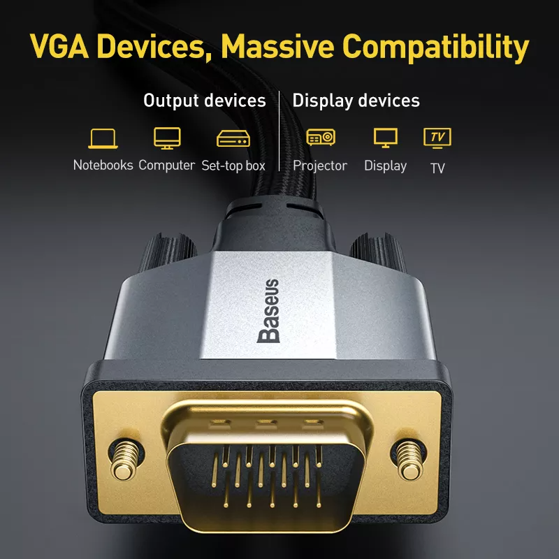 Baseus Enjoyment Series VGA Male To VGA Male Adapter Cable