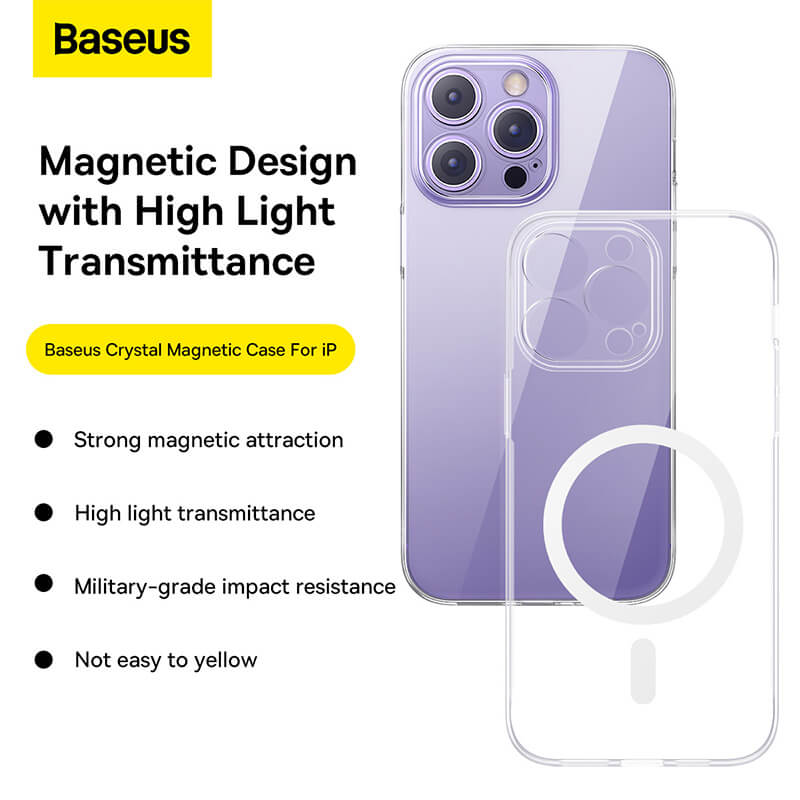iPhone 12 Pro Max Magnetic Phone Case Baseus Crystal Series