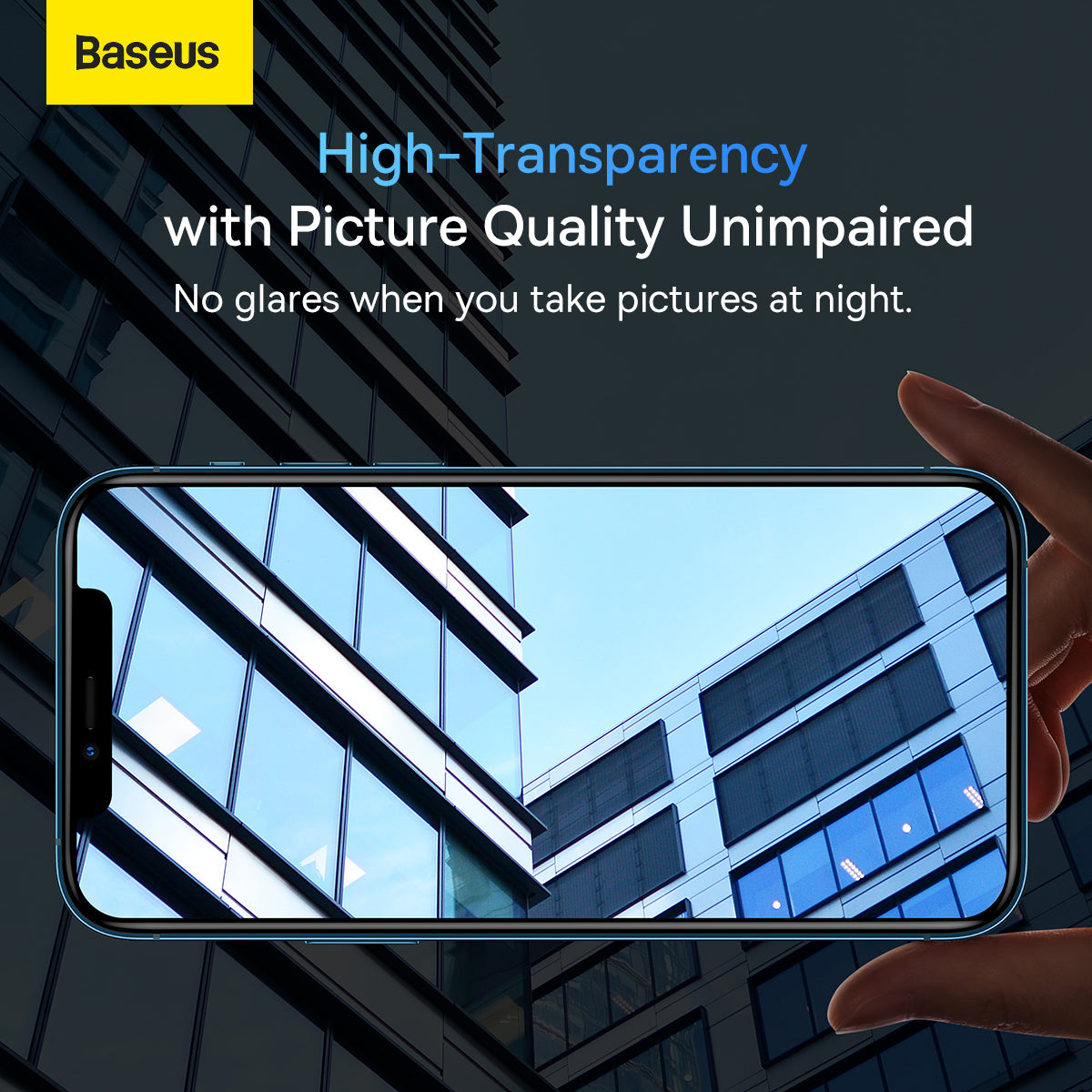 Baseus Full-coverage Tempered Glass 0.3mm (Cellular Dust-proof) For iPhone 14 Pro 6.1-inch 2022 Transparent For 1 Piece