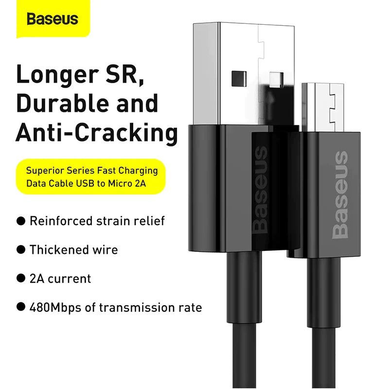 Baseus Data Cable Superior USB + Micro 2A