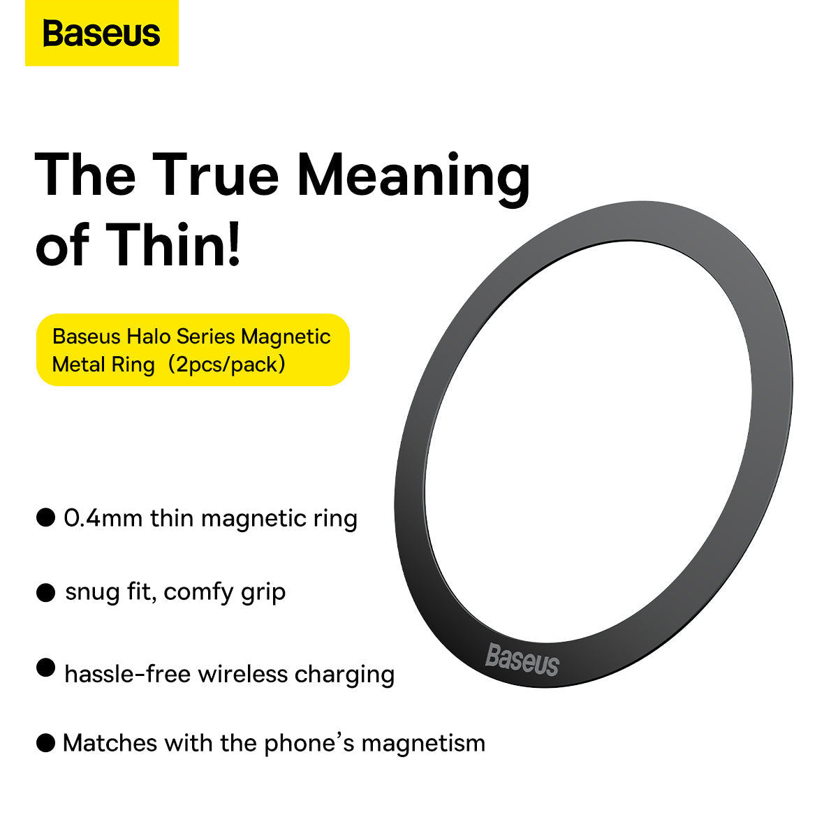 Baseus Halo Series Magnetic Metal Ring（2pcs/pack）