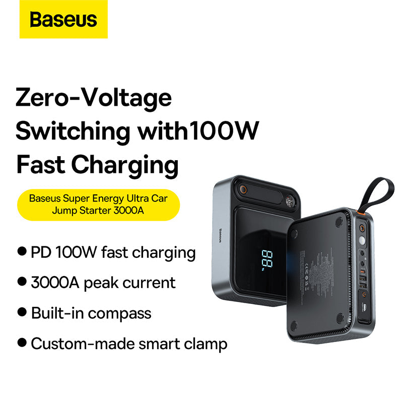 Baseus 3000A Car Jump Starter | Super Energy Ultra