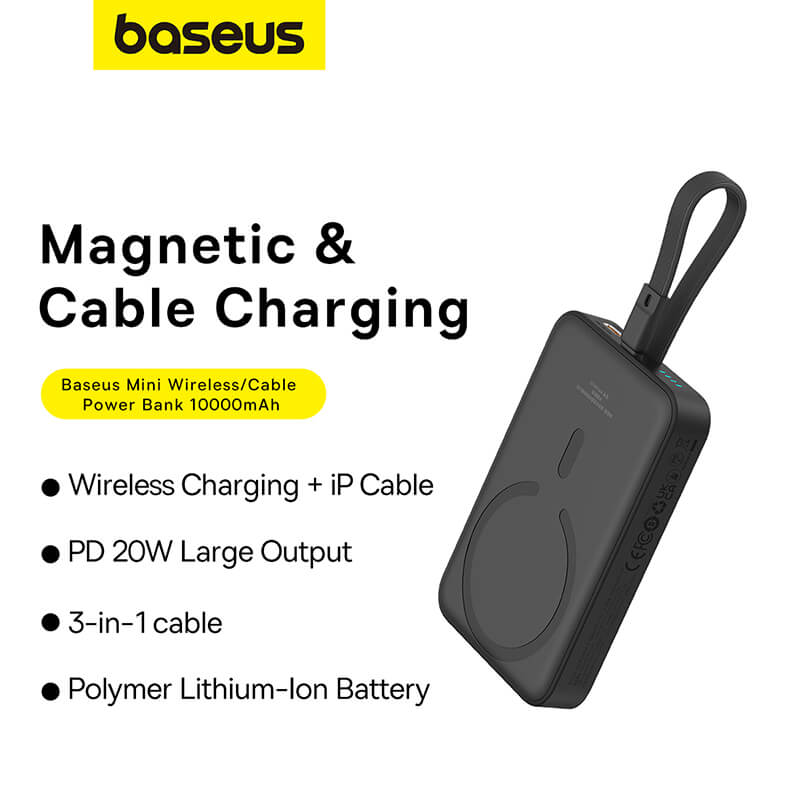 Baseus Magnetic Mini Wireless Fast Charge Power Bank iP Edition 10000mAh 20W