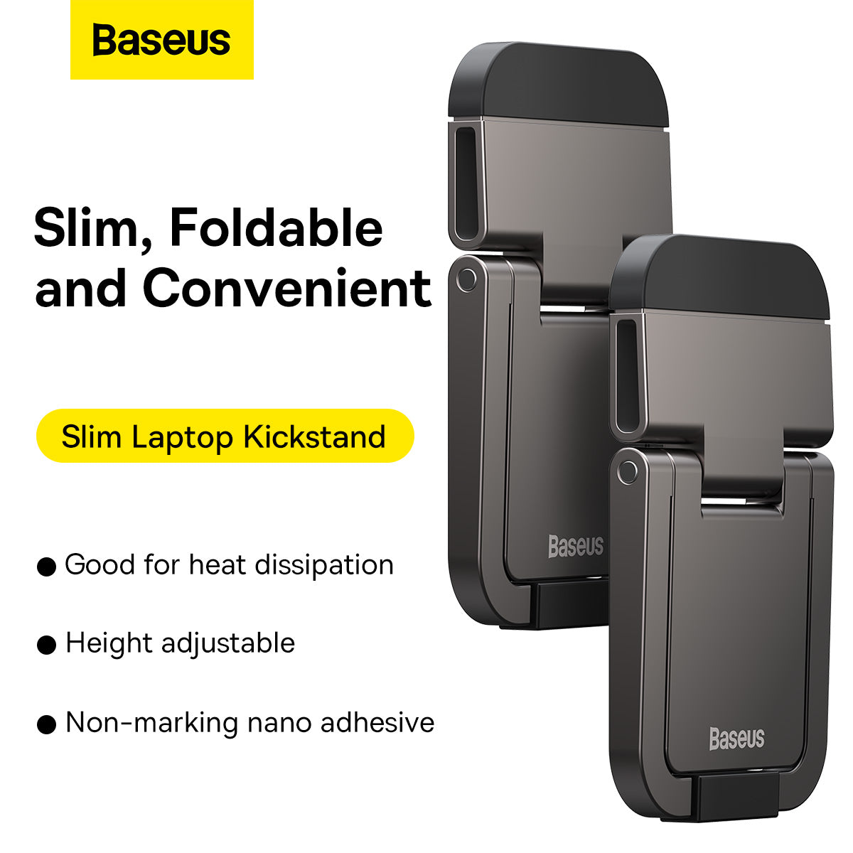 Baseus Slim Laptop Kickstand 2pcs Pack Grey