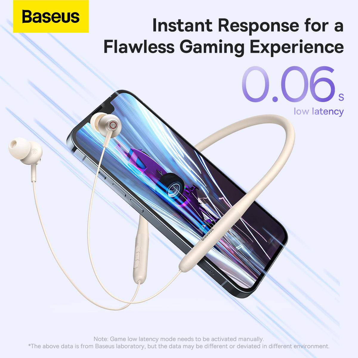 Baseus Bowie P1x In-Ear Neckband Wireless Earphones Black/Creamy White