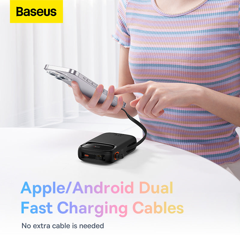 Baseus Qpow2 Dual-Cable Digital Display Fast Charge Power Bank 20000mAh 22.5W