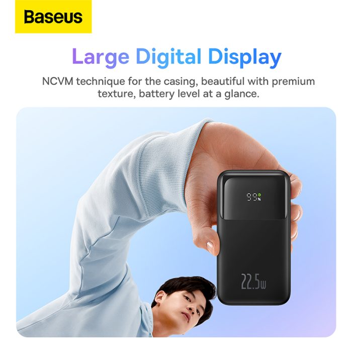 Baseus Comet Series Dual-Cable Digital Display Fast Charge Power Bank 10000mAh 22.5W