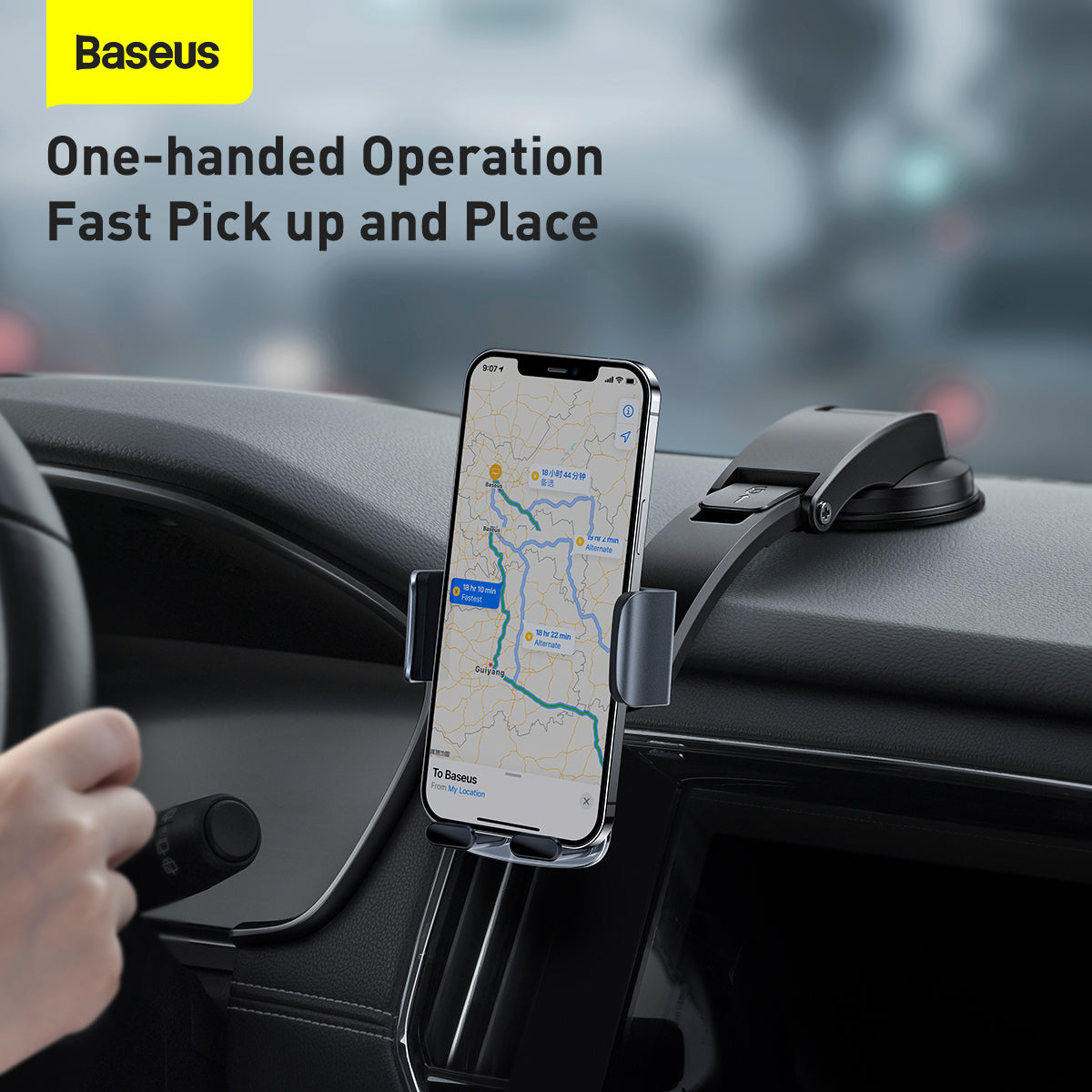 Baseus Easy Control Pro Clamp Car Mount Holder (A Set) Black