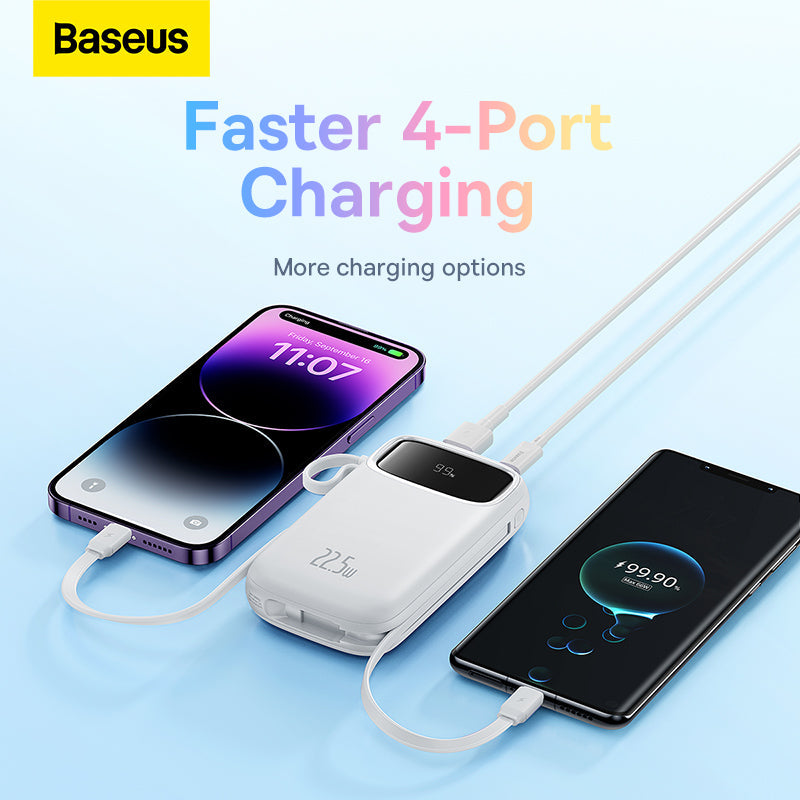 Baseus Qpow2 Dual-Cable Digital Display Fast Charge Power Bank 10000mAh 22.5W