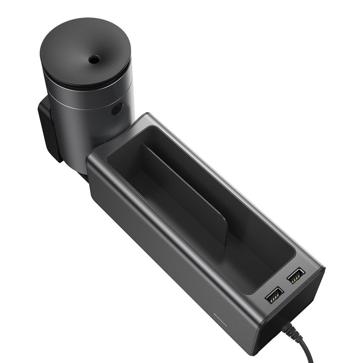 Baseus Deluxe Metal Armrest Console Organizer Dual USB Power Supply