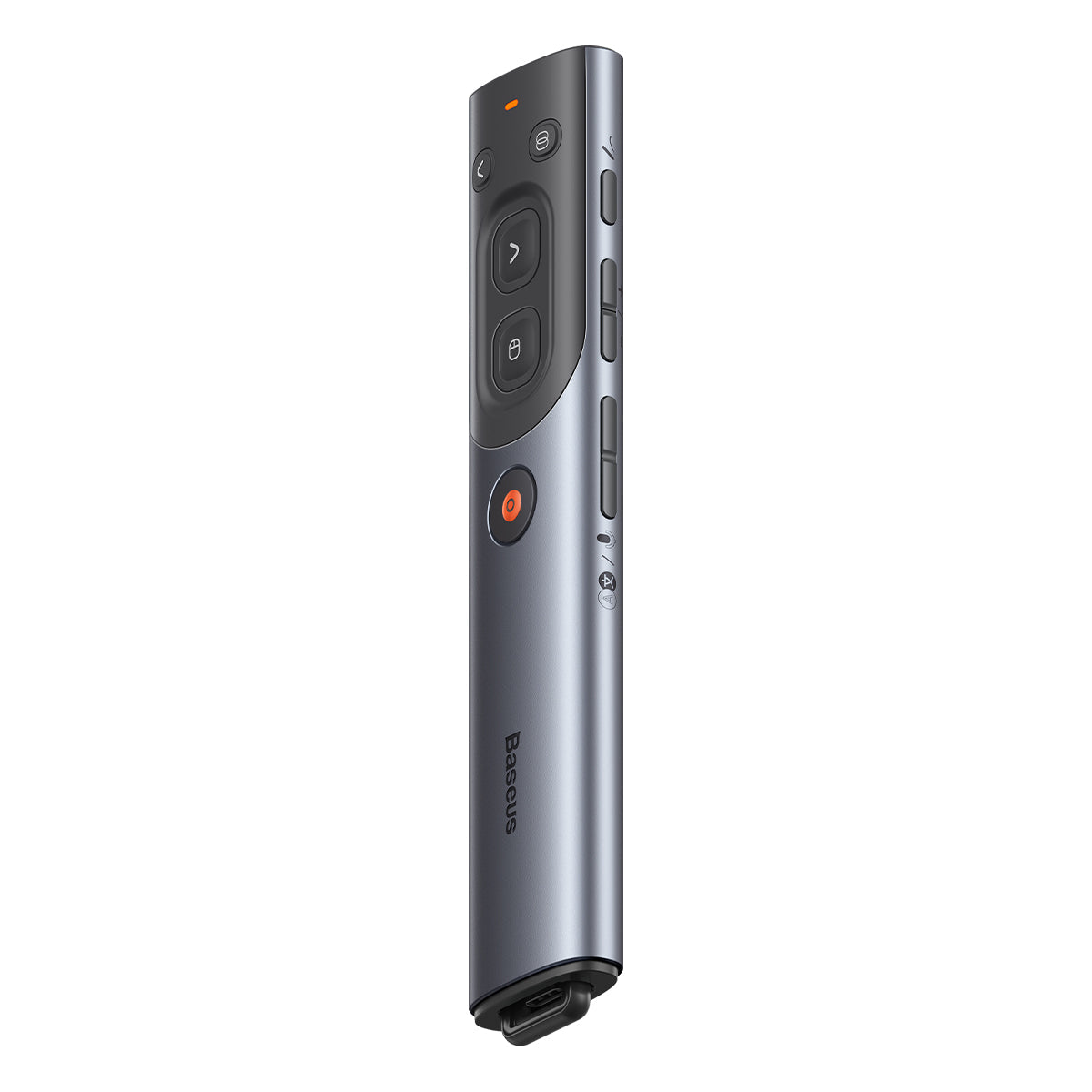 Baseus Orange Dot AI Wireless Presenter (Red Laser) Grey